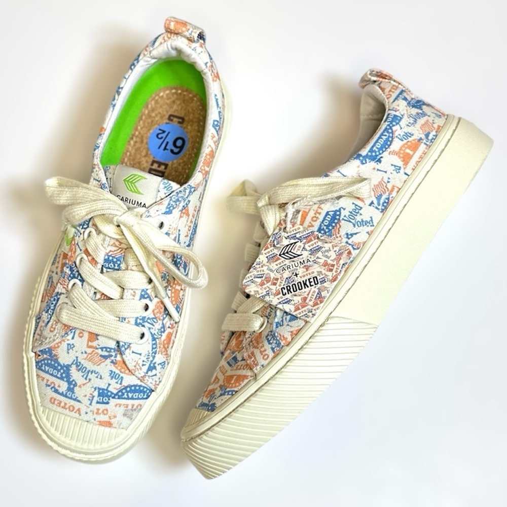 NWT Cariuma X Crooked Canvas Voted OCA Low Shoes - Women’s Size 6.5